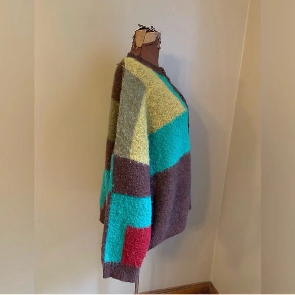 Cider Colorful Block Pattern Cardigan - Picture 4 of 8